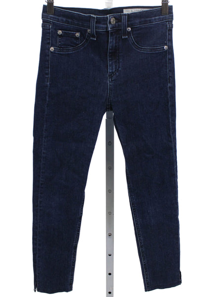 Rag & Bone Jean Womens Skinny Jeans Blue Cotton Size 24