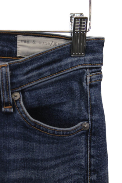Rag & Bone Jean Women Skinny Blue Jeans Mid Rise Cotton Size 25