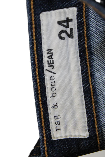 Rag & Bone Jean Womens Ankle Jeans Blue Cotton Size 24
