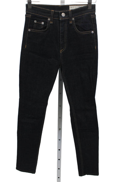 Rag & Bone Jean Womens Skinny High Rise Blue Cotton Jeans Size 24