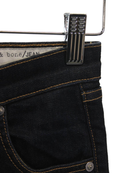 Rag & Bone Jean Womens Skinny High Rise Blue Cotton Jeans Size 24