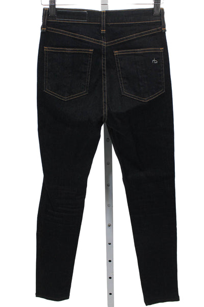 Rag & Bone Jean Womens Skinny High Rise Blue Cotton Jeans Size 24