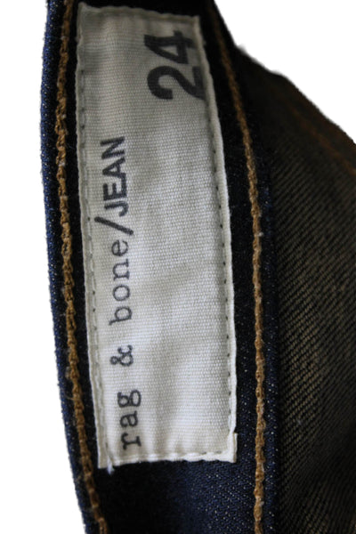 Rag & Bone Jean Womens Skinny High Rise Blue Cotton Jeans Size 24