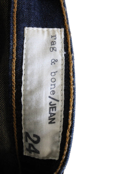 Rag & Bone Jean Womens Skinny Jeans Blue High Rise Button Size 24