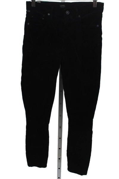 C of H Los Angeles Women Black Ankle Pants Supima Cotton Inseam 24 Size 25