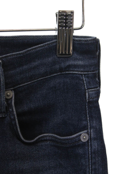 C of H Los Angeles Women Ankle Jeans Blue High Rise Cotton Blend Button Size 26