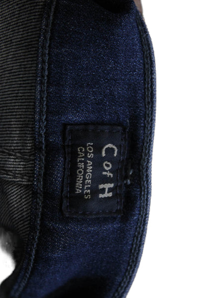 C of H Los Angeles Women Ankle Jeans Blue High Rise Cotton Blend Button Size 26