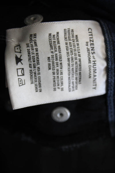 C of H Los Angeles Women Ankle Jeans Blue High Rise Cotton Blend Button Size 26
