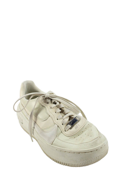 Nike Womens Leather Paneled Athletic Sneakers White Size 7.5