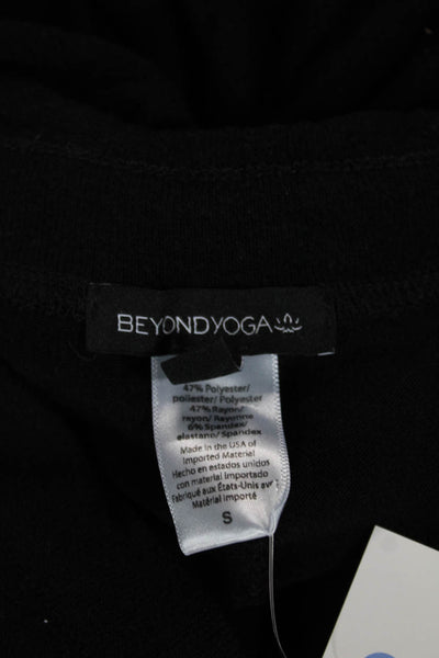 Beyond Yoga Womens Capri Pants Black Polyester Drawstring Size S