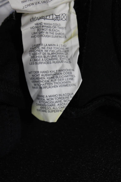 J Crew Womens Swimwear Bikini Top Black Nylon Size S