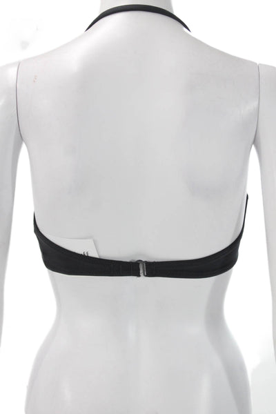 J Crew Womens Bikini Top Black Polyamide Size S