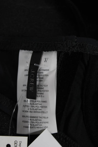 J Crew Womens Bikini Top Black Polyamide Size S