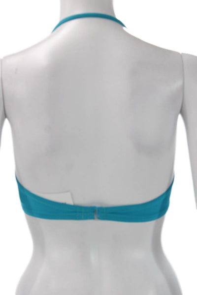 J Crew Womens Bikini Top Blue Tactel Polyamide Solid Size XS