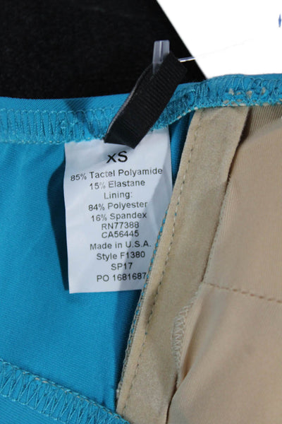 J Crew Womens Bikini Top Blue Tactel Polyamide Solid Size XS