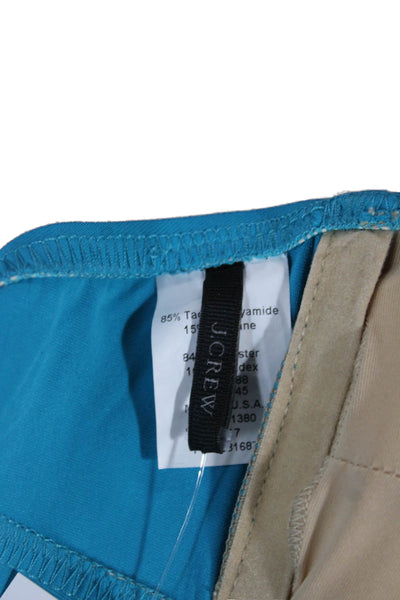 J Crew Womens Bikini Top Blue Tactel Polyamide Solid Size XS