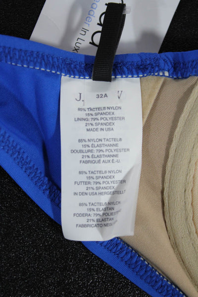 J Crew Womens Blue Bikini Top Size S