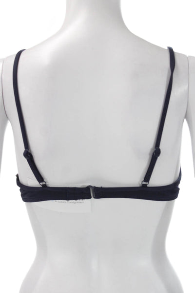 J Crew Womens Blue Solid Bikini Top Size S