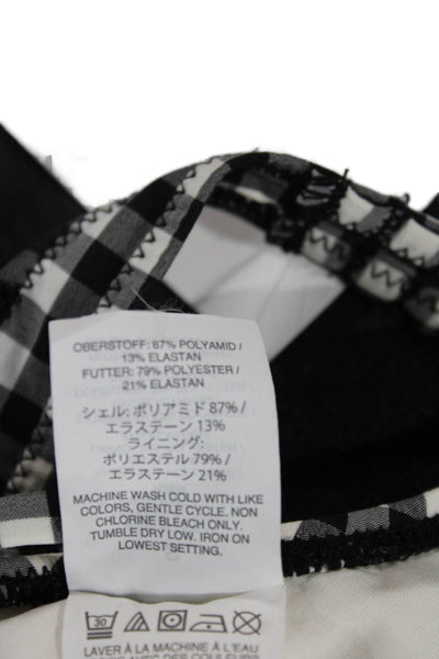 J Crew Womens Black Gingham Bikini Top Polyamide Size S