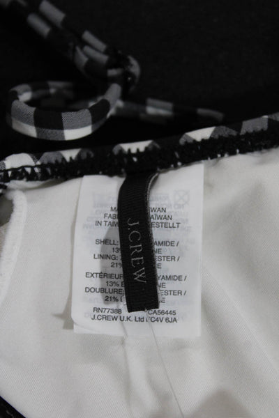 J Crew Womens Black Gingham Bikini Top Polyamide Size S