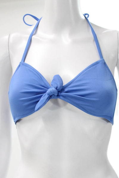 J Crew Women Blue Nylon Bikini Top Size S