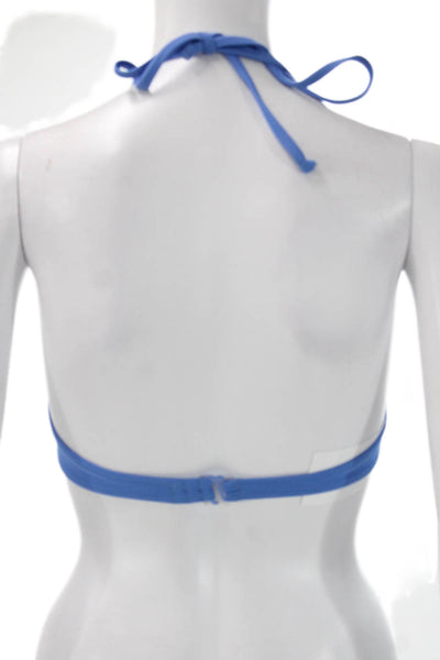 J Crew Women Blue Nylon Bikini Top Size S