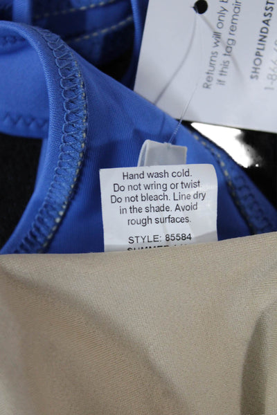 J Crew Women Blue Nylon Bikini Top Size S