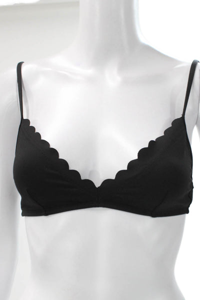 J Crew Womens Bralette Black Nylon Hook and Eye Size XS