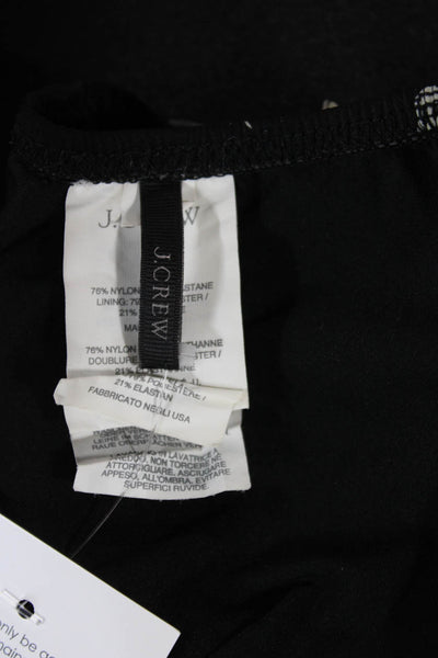 J Crew Women Black Geometric Nylon Bralette Hook & Eye Size S