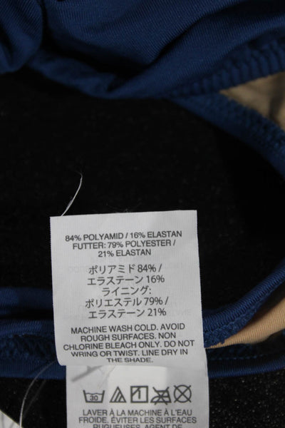 J Crew Women Bikini Top Blue Polyamid Size S