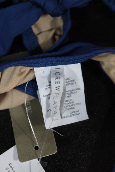 J Crew Women Bikini Top Blue Polyamid Size S