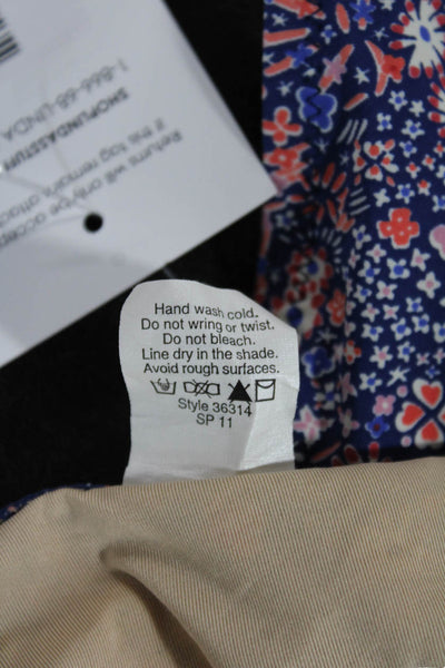 J Crew Womens Floral Multicolor Nylon Bikini Bottoms Size XS