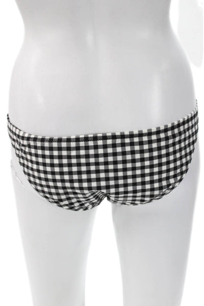 J Crew Womens Bikini Bottoms Black Gingham Polyamide Size XS