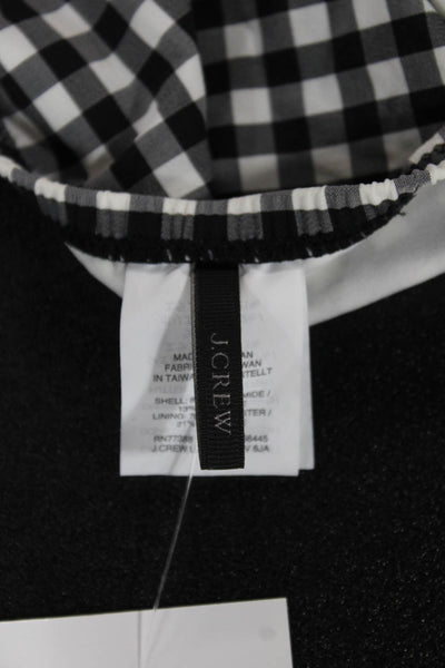 J Crew Womens Bikini Bottoms Black Gingham Polyamide Size XS