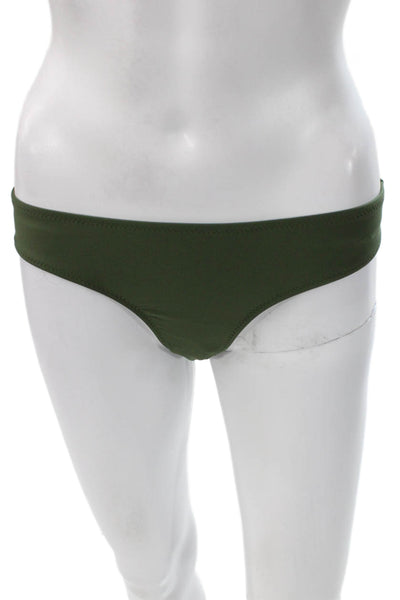 J Crew Womens Nylon Solid Green Bikini Bottoms Size XS