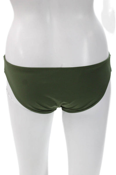J Crew Womens Nylon Solid Green Bikini Bottoms Size XS