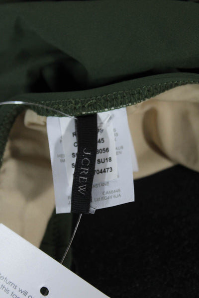 J Crew Womens Nylon Solid Green Bikini Bottoms Size XS