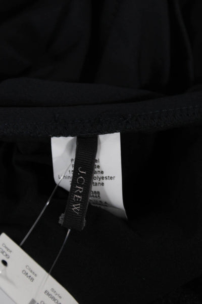 J Crew Women Bikini Bottoms Black Polyester Solid Size XS