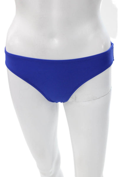 J Crew Women Swim Bikini Bottoms Blue Polyamide Solid Size XS