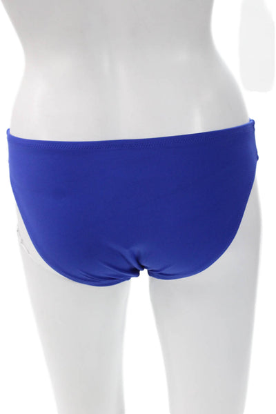 J Crew Women Swim Bikini Bottoms Blue Polyamide Solid Size XS