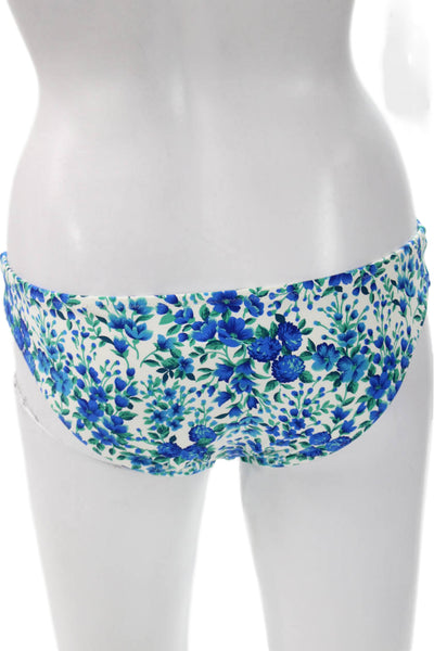 J Crew Women Bikini Bottoms White Floral Polyamide Size XS
