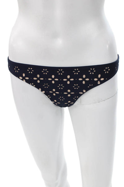 J Crew Womens Blue Floral Elastane Bikini Bottoms Size XS