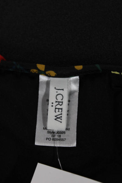 J Crew Womens Floral Black Polyamide Bikini Bottoms Size XS