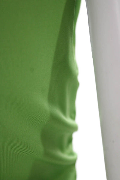 Sir. Womens Maxi Dress One Shoulder Sleeveless Green Polyester Zip Size 3