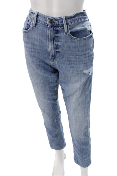 Frame Women Tapered High Rise Blue Jeans Size 27