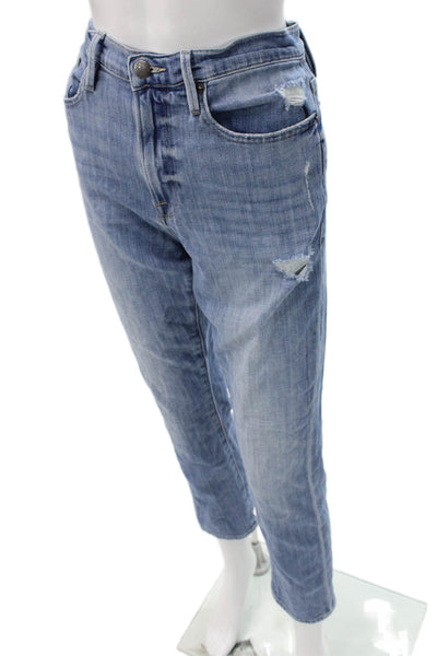 Frame Women Tapered High Rise Blue Jeans Size 27