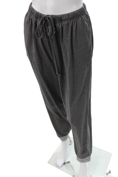 Ekouaer Womens Short Sleeve Round Neck Stretch Pajama Set Gray Size M