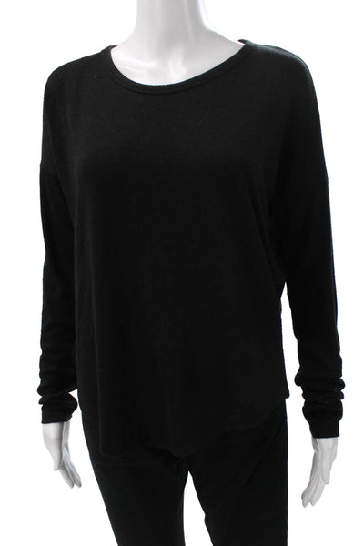 Rag & Bone Womens Black Rayon Pullover Sweater Long Sleeve Round Neck Size S