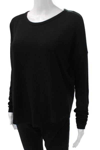 Rag & Bone Womens Black Rayon Pullover Sweater Long Sleeve Round Neck Size S