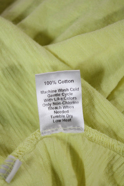 Wilt Women Yellow Tank Dress V-Neck Sleeveless 100% Cotton Mid-Calf Solid Size S